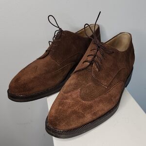 Brooks Brothers Brown Suede Oxfords Classic Derby Style Size 11